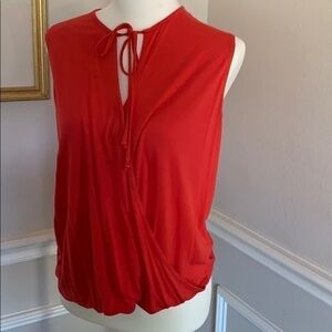 𝅺cabi Sleeveless Crossover Top Vibrant Coral- Small